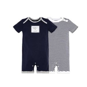 Burt's Bees Baby Baby Boys Short Sleeve Rompers